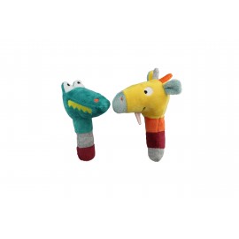 E80016 Maracas croco girafe (vendus par 4)