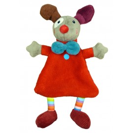 E40010R - Doudou plat rouge Gustave 