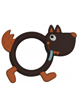 Hochet de dentition Silicone T'es Fou Louloup !!! 