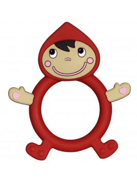 Hochet de dentition Silicone Chaperon Rouge